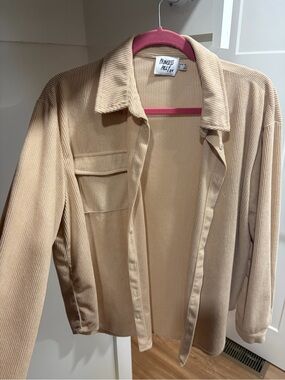 Princess Polly Beige Corduroy Utility Jacket